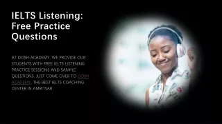 IELTS Listening Free Practice Questions