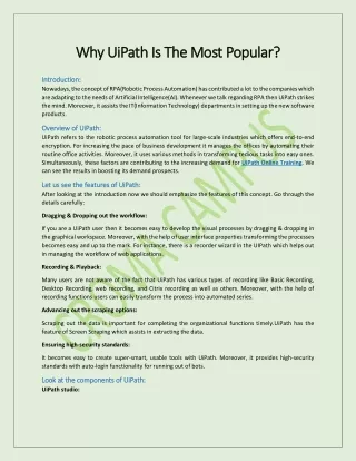 why uipath is the why uipath is the most popular
