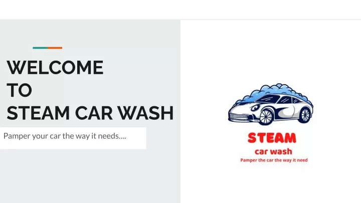 welcome to steam car wash