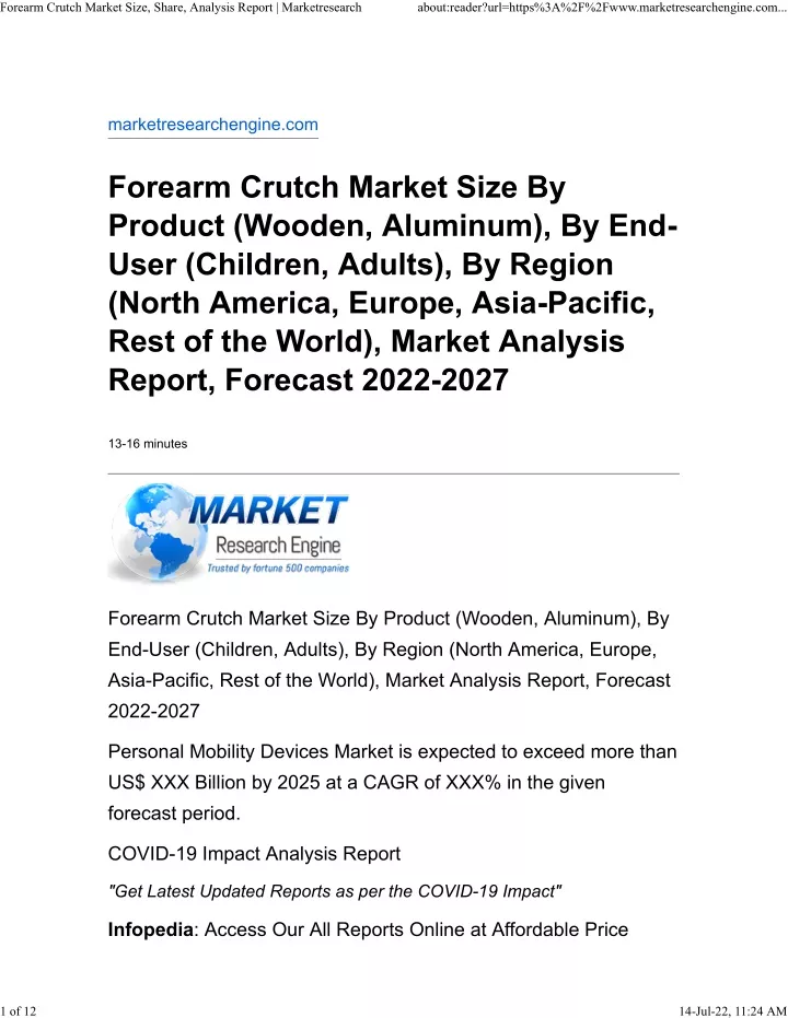 forearm crutch market size share analysis report