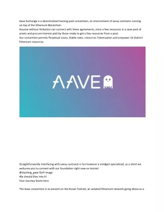 aave exchange is a decentralized loaning pool