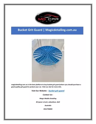 Bucket Grit Guard | Magicdetailing.com.au