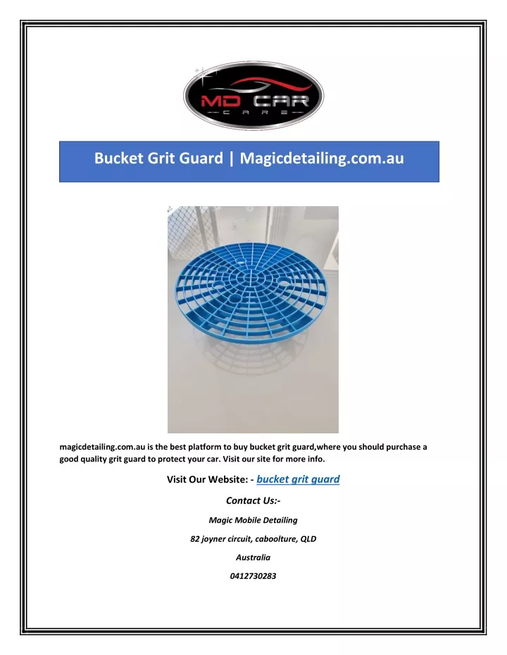 bucket grit guard magicdetailing com au