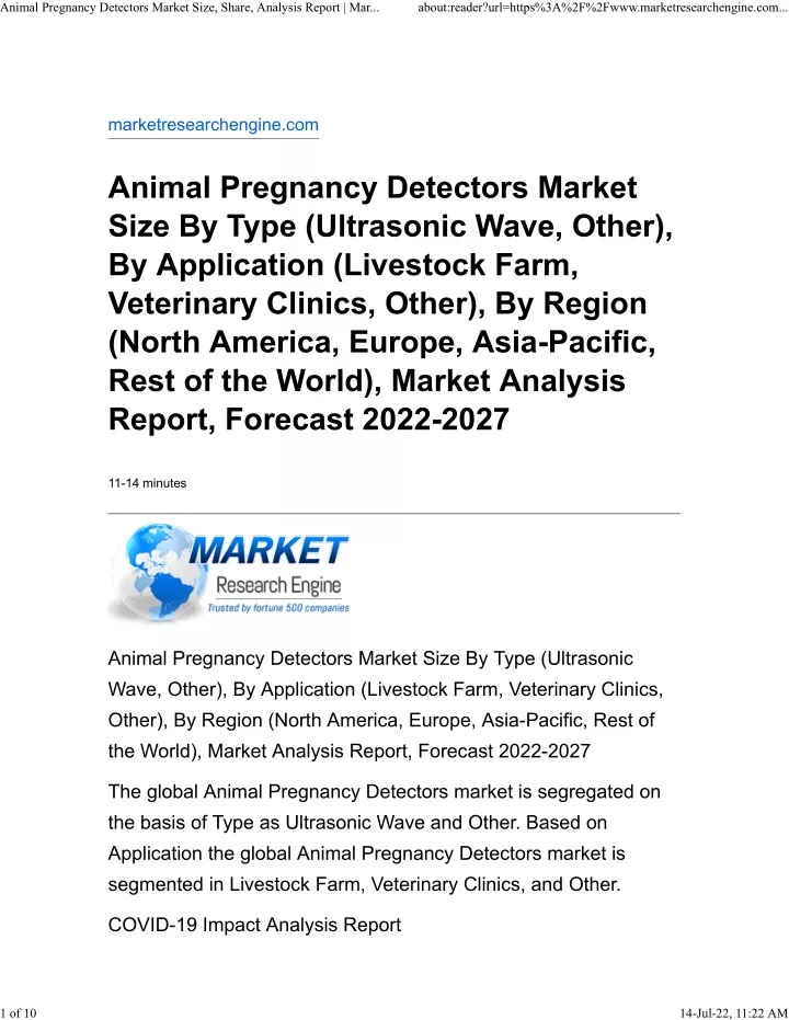 animal pregnancy detectors market size share