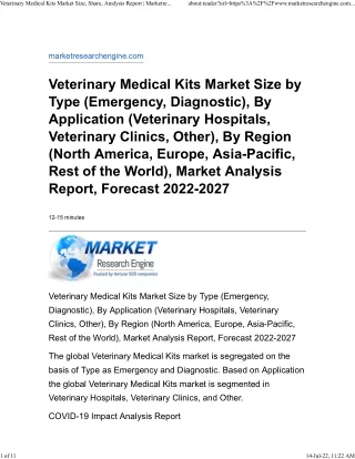 veterinary medical kits market size share