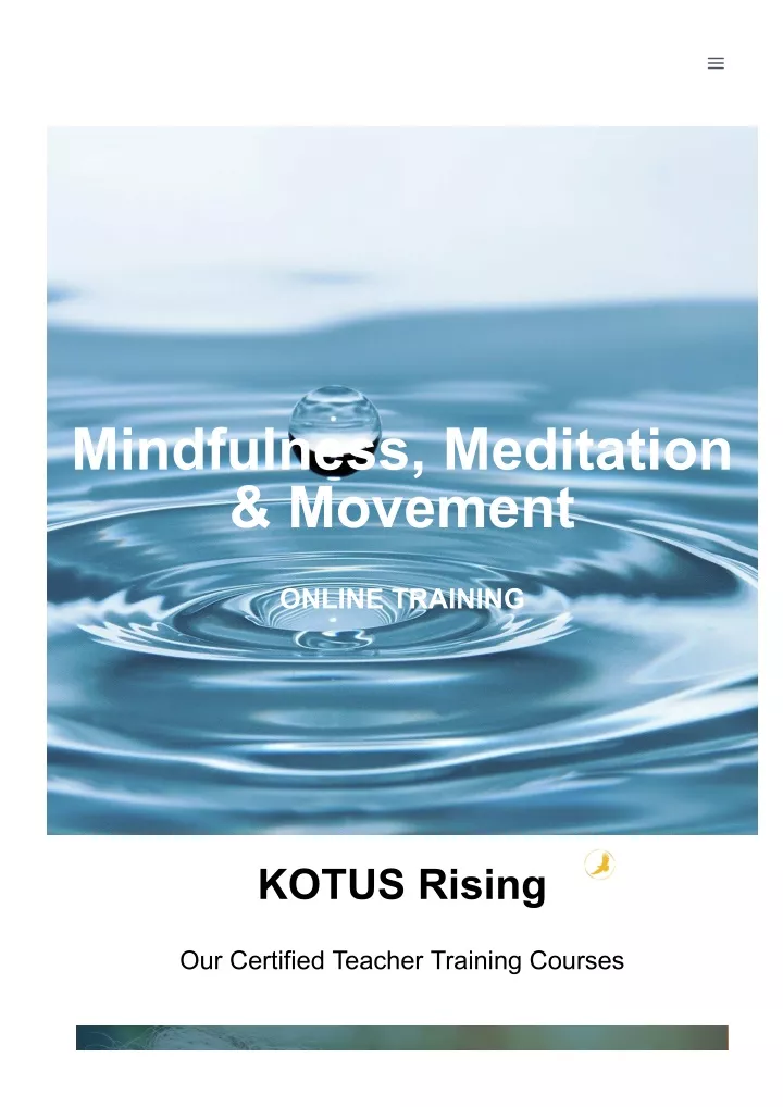 mindfulness meditation movement