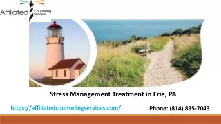 Get Affordable Stress Management Treatment in Erie PA