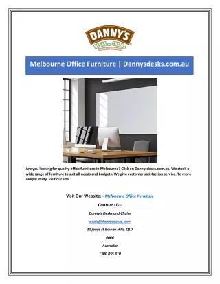 melbourne office furniture dannysdesks com au