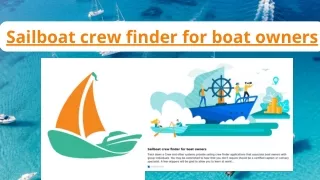 Sailboat crew finder for boat owners | Coboaters