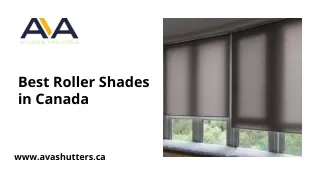Best Roller Shades in Canada - Ava Window Fashion