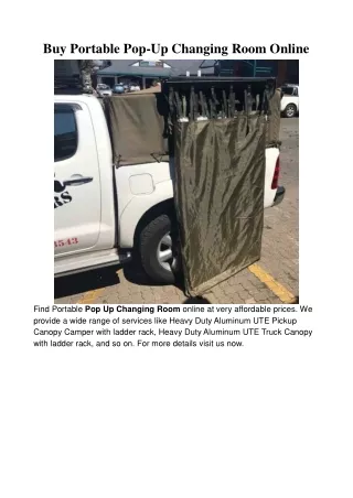 buy portable pop up changing room online