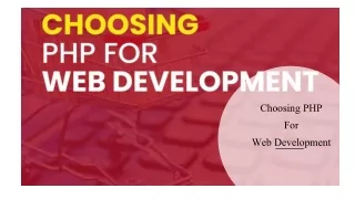 Choosing PHP For Web Development​ - Storeemart