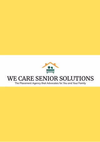 We Care Senior Solutions