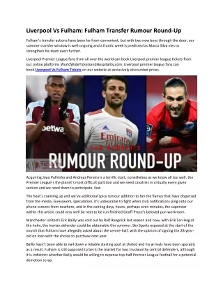 liverpool vs fulham fulham transfer rumour round