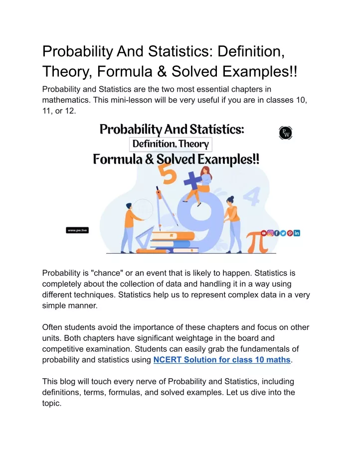 probability and statistics definition theory