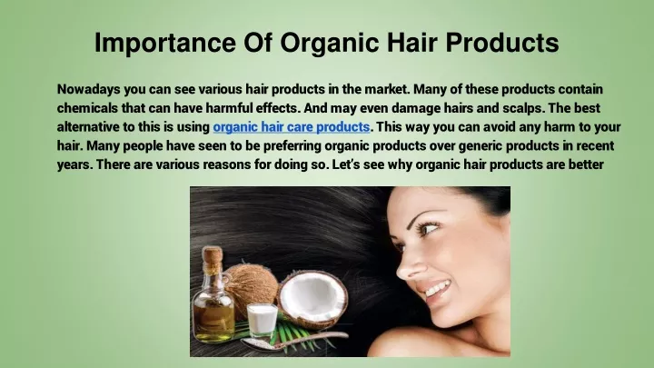 importance of organic hair products