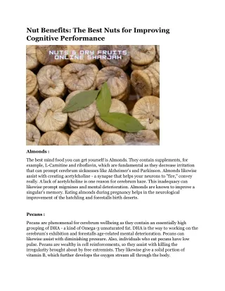nut benefits the best nuts for improving