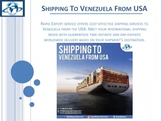 Shipping To Venezuela From USA