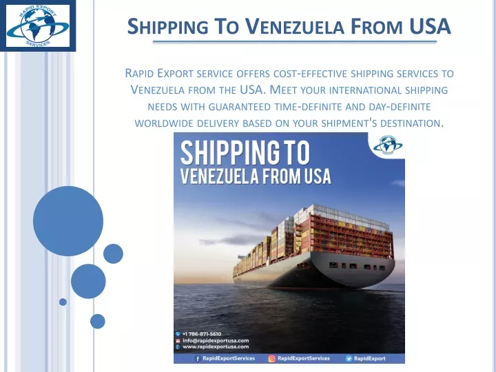 shipping to venezuela from usa rapid export
