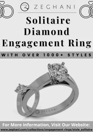 Solitaire Diamond Engagement Ring | Finest Designs | Zeghani