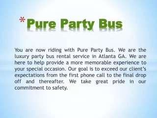 pure party bus