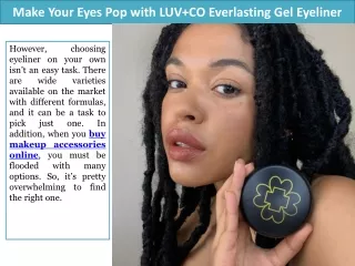 make your eyes pop with luv co everlasting gel eyeliner