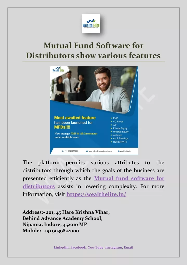 mutual fund software for distributors show