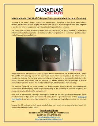information on the world s largest smartphone
