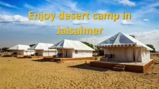 enjoy desert camp in jaisalmer