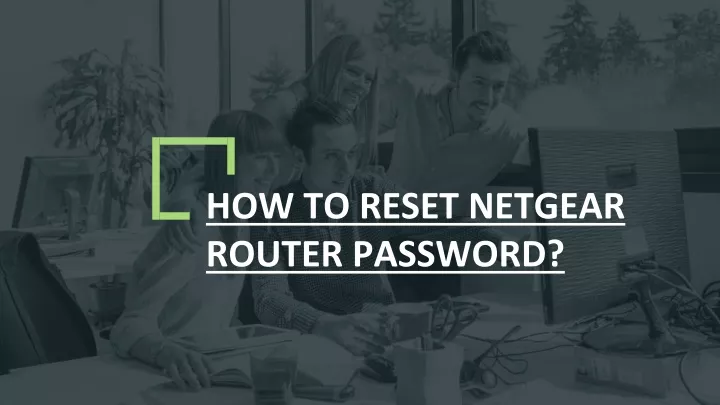 how to reset netgear router password