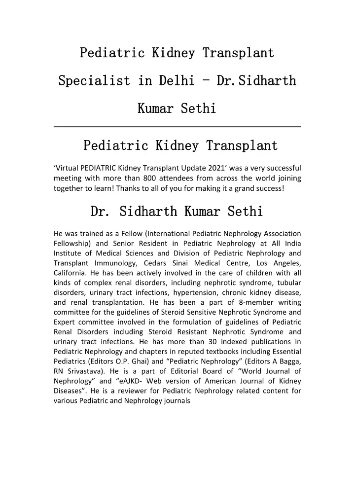 pediatric pediatric kidney