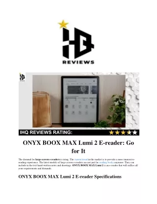 ONYX BOOX MAX Lumi 2