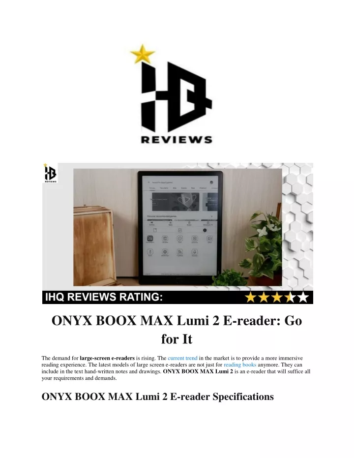 onyx boox max lumi 2 e reader go for it