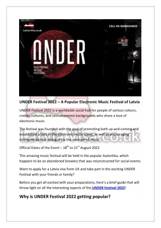under festival 2022 a popular electronic music