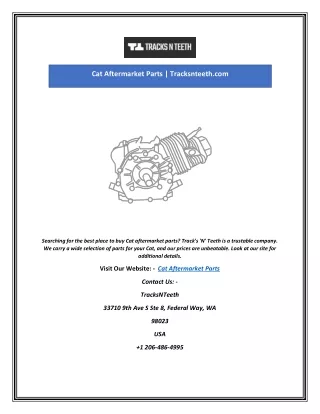 cat aftermarket parts tracksnteeth com