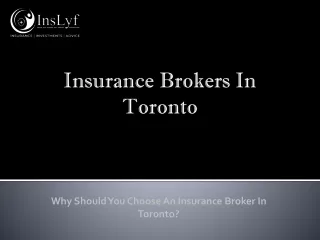 Insurance Brokers In Toronto