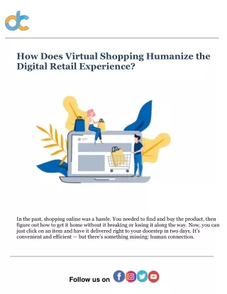 How Does Virtual Shopping Humanize the Digital Retail Experience?