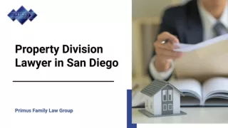Property Division Lawyer in San Diego