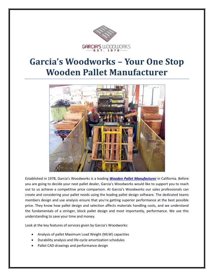 garcia s woodworks your one stop wooden pallet