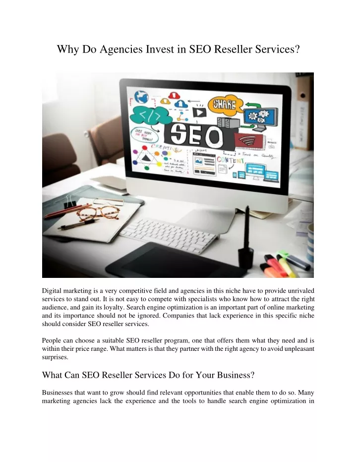 why do agencies invest in seo reseller services