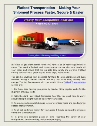 Heavy haul companies near me