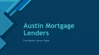 Mortgage Brokers In Austin Texas