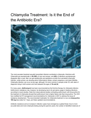 chlamydia treatment