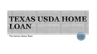 USDA Mortgage Texas