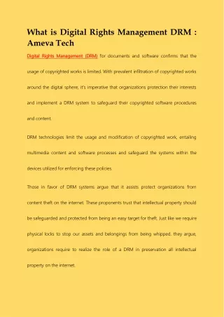 what is digital rights management drm ameva tech