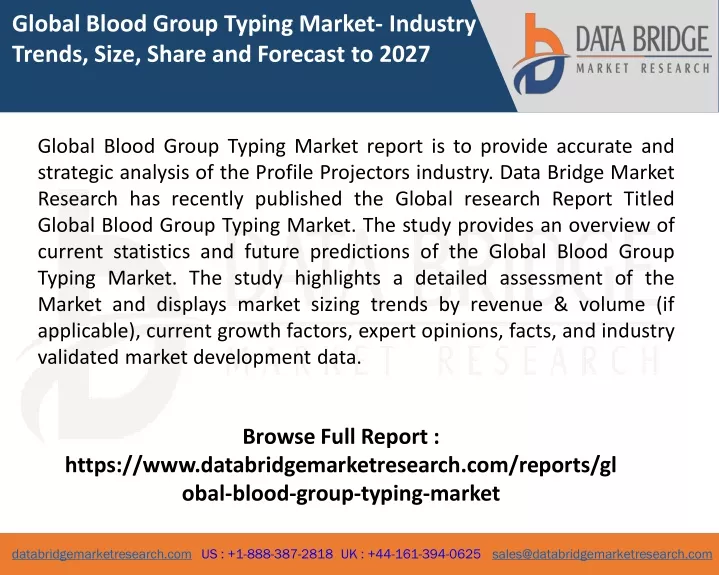 global blood group typing market industry trends