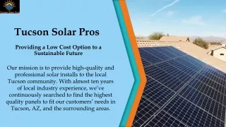 Best Solar Panel Company- Tucson Solar Pros