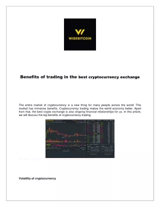 benefits of trading in the best cryptocurrency