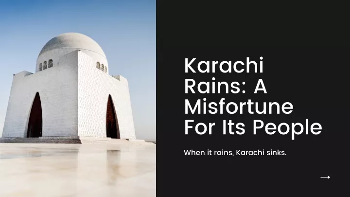 karachi rains a misfortune for its people when