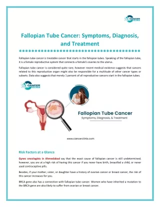 fallopian tube cancer symptoms diagnosis